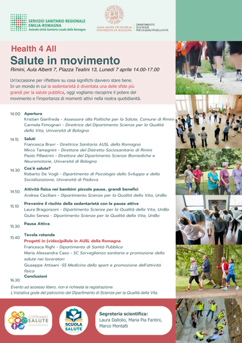 Locandina con il programma dell'evento