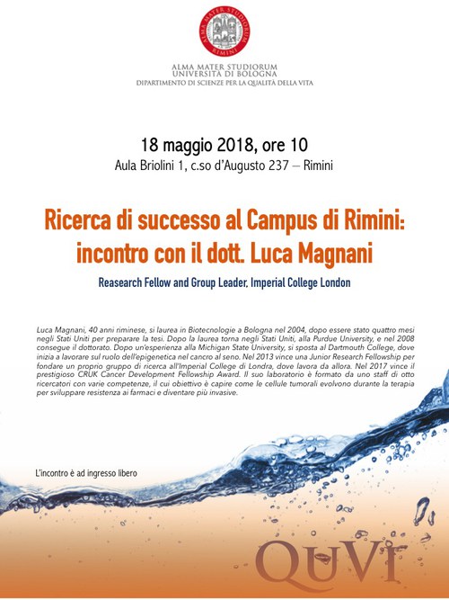 Ricerca di successo al Campus di Rimini: incontro con Luca Magnani